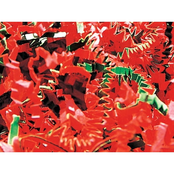 Pack of 1, Christmas Mix Crinkle Cut Paper 40 Lb Spring-Fill Shred for Baskets, Basket Boxes, Bags, Containers & Nested Boxes