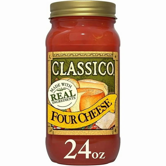 Pack of 1 Classico Four Cheese Pasta Sauce, 24 oz Jar