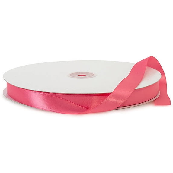 Pack of 1, Coral Rose Double Faced Satin Ribbon, 5/8" x 100 Yards For Party, Holiday & Events