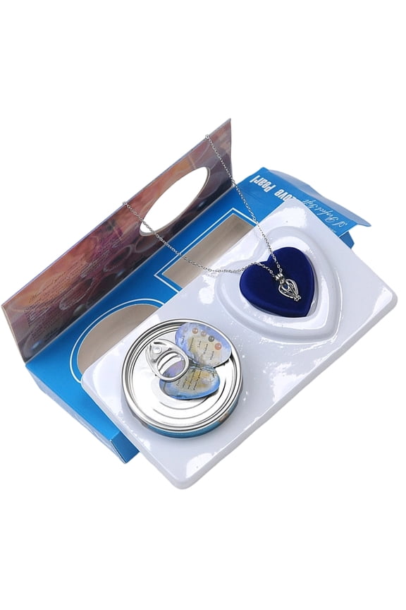 Pack of 1 DIY Craft Necklace Kit Pearls Pendant Clam Shell Can Opener Design