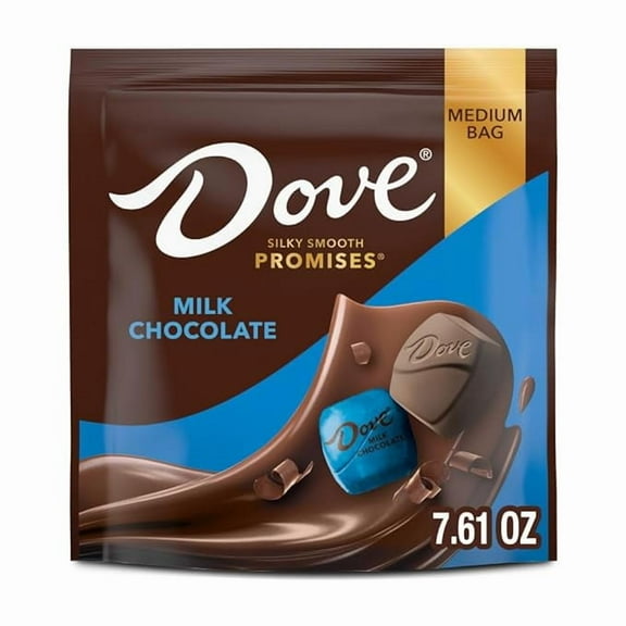 Pack of 1 DOVE PROMISES Milk Chocolate Candy, 7.61 Oz Candy Bag