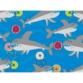 thumbnail image 1 of Pack of 1, Donut Feed The Sharks Embossed Wrapping Paper Roll, 30" x 417' For Party, Holiday & Events, 1 of 1