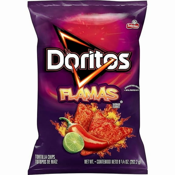 Pack of 1 Doritos Tortilla Chips Flamas Cheddar Cheese, 9.25 Oz