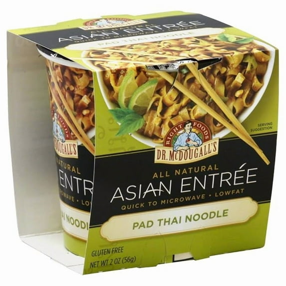 Pack of 1 Dr. McDougall's Pad Thai Noodles Gluten Free Soup Cup, 2 oz