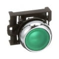 thumbnail image 1 of Pack of 1, Eaton - Cutler Hammer M22M-Dl-G, Pushbutton Actuator, 22.5Mm, Flush, Illuminated, Green, Momentary, Rmq-Titan Series, 1 of 1