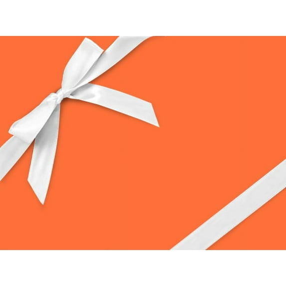 Pack of 1, Flourescent Orange Velvet 24" x 833' Full Ream Roll Gift Wrap for Holiday, Party, Kids' Birthday, Wedding & Special Occasion Packaging