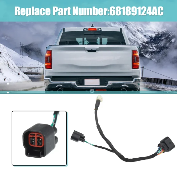 Pack of 1 For Dodge For Ram 1500 2500 350 Rear Camera Wiring Harness 68189124AC