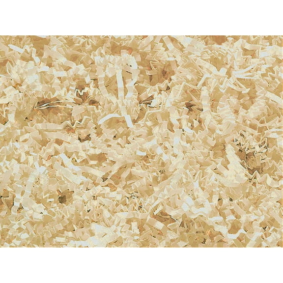 Pack of 1, French Vanilla Crinkle Cut 40 Lb Spring-Fill Shred for Baskets, Basket Boxes, Bags, Containers & Nested Boxes