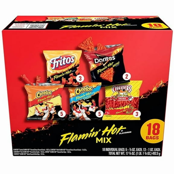 Pack of 1 Frito Lay, Flamin Hot Mix, 17.38 Ounce