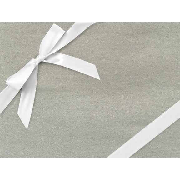 Pack of 1, Glimmering Pure Silver 30" x 833' Full Ream Roll Gift Wrap For Party, Holiday & Events