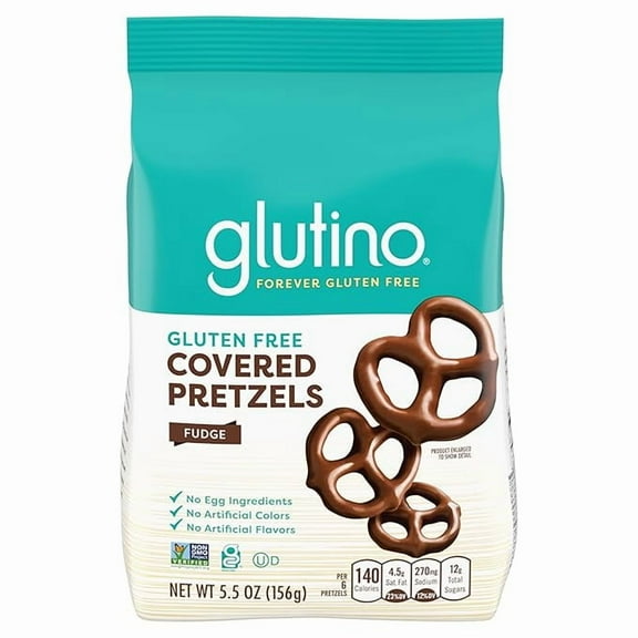 Pack of 1 Glutino Chocolate Fudge Covered Pretzels, 5.5 Ounce (Pack of 1)