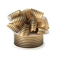 thumbnail image 1 of Pack of 1, Gold Metallic Stripes On Black Sheer Ribbon, 1-1/2" x 25 Yards For Weddings, Anniversary Parties, & Corporate Events, 1 of 1