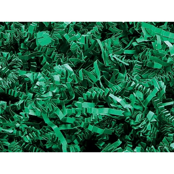 Pack of 1, Green Crinkle Cut Paper Shred 10 Lb Spring-Fill Shred to Fill Easter Baskets & Gift Bags & Boxes