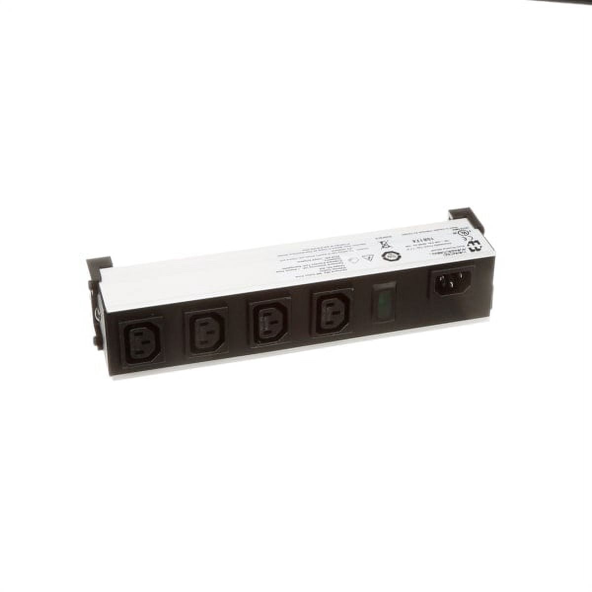 Pack of 1, Hammond Manufacturing 1581T4, Power Strip, Basic, 4 Outlets, Rack Mnt, Cur-Rtg 10A, Wo/Cord Cord, Pilot Light, Front