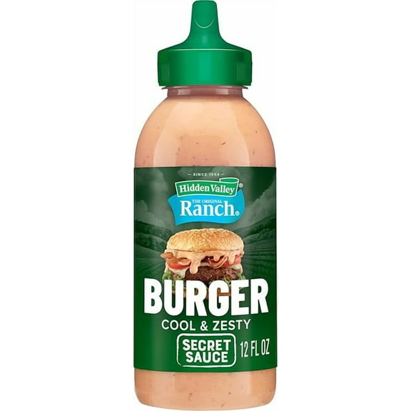 Pack of 1 Hidden Valley The Original Ranch Burger Secret Sauce, 12 Fluid Ounce Squeezable Bottle (Package May Vary)