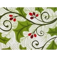 thumbnail image 1 of Pack of 1, Holly Berry Greenery 24" x 417' Gift Wrap Counter Roll For Christmas, Holiday & Events, Made In USA, 1 of 1