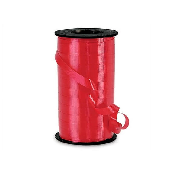 Pack of 1, Hot Red Curling Ribbon, 3/16"x500 Yards for Gift Wrapping, Balloons and Bows, Made in USA