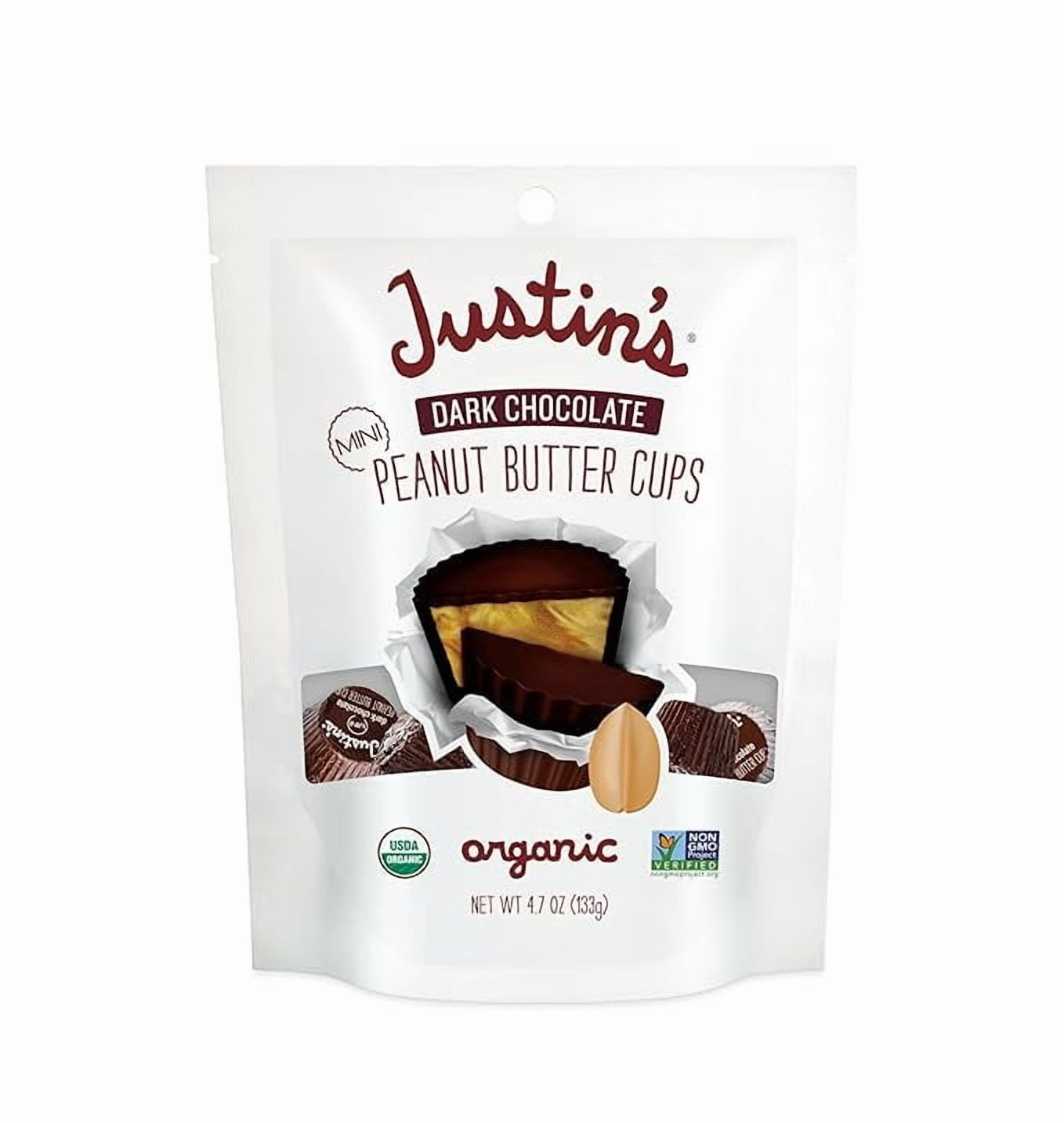 Pack of 1 Justin's, Mini Dark Chocolate Peanut Butter Cups, 4.7 oz
