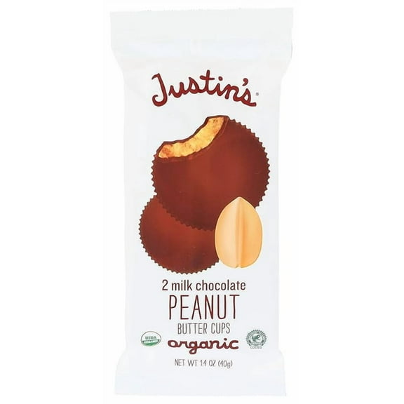 Pack of 1 Justin's, Peanut Butter Cups, Milk Chocolate, 1.4 oz