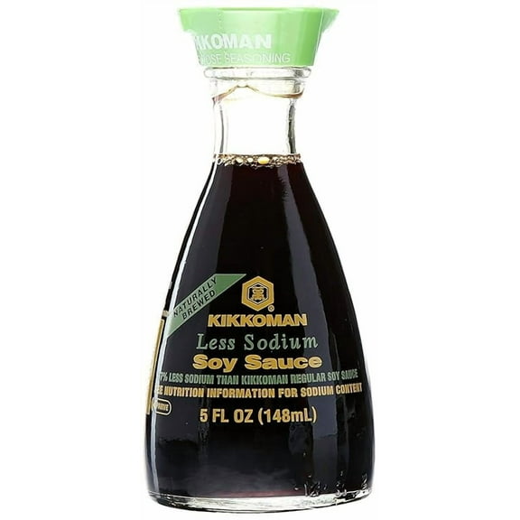 Pack of 1 Kikkoman Lite Soy Sauce, Cruet, 5 oz