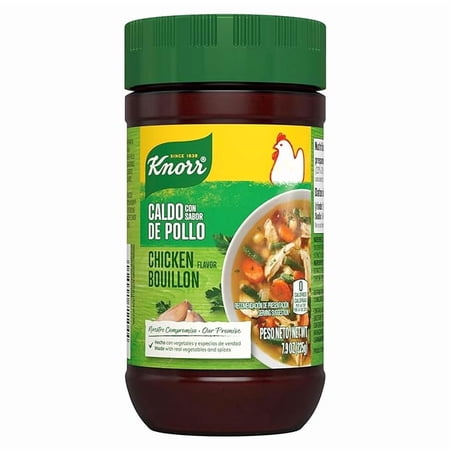 Pack of 1 Knorr Chicken Flavor Bouillon For Sauces, Soups and Stews Granulated Fat and Cholesterol Free 7.9 oz