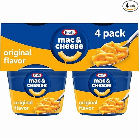 Pack of 1 Kraft Original Mac & Cheese Macaroni and Cheese Dinner, 4 ct Pack, 2.05 oz Cups