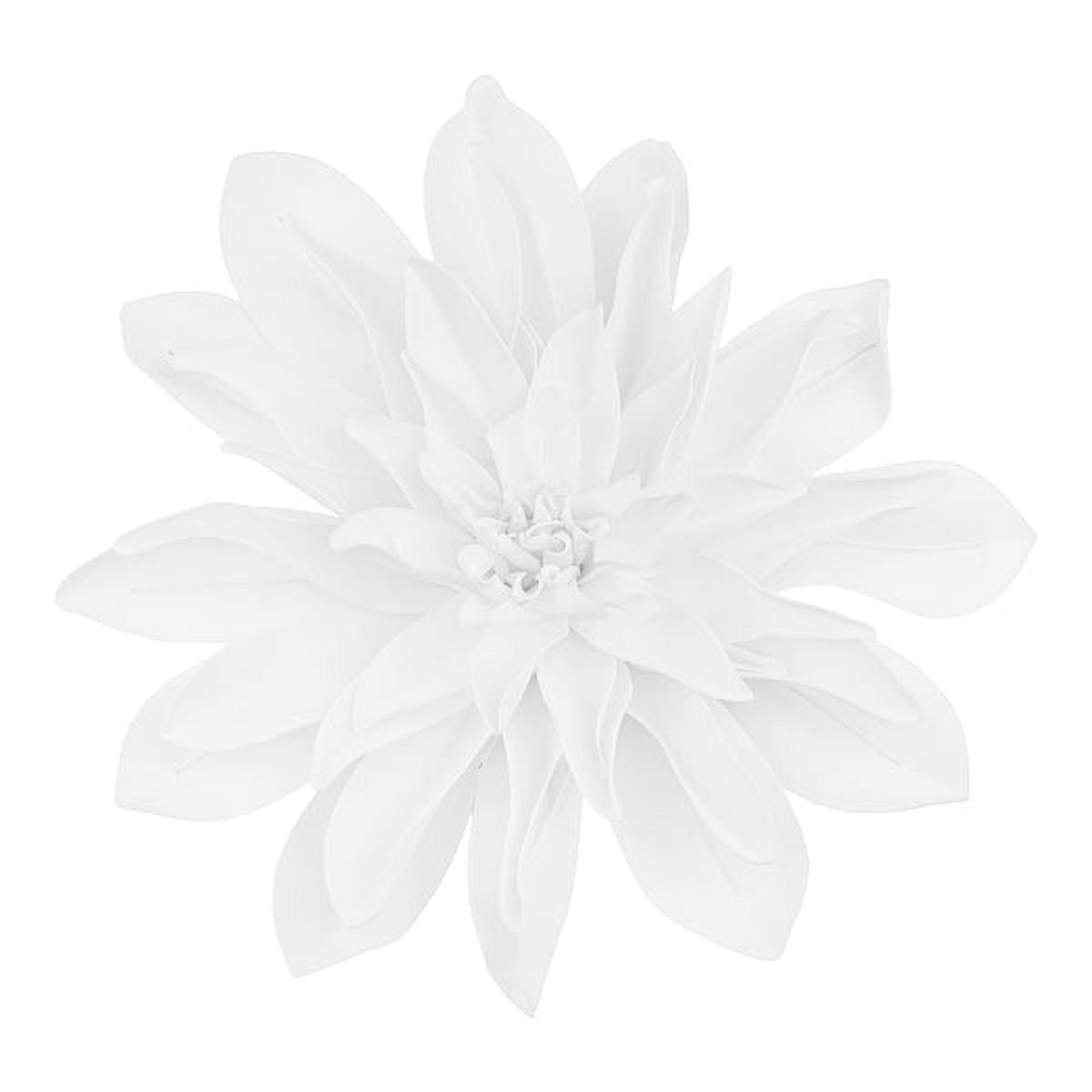 Pack of 1, Large Foam Dahlia Flower Wall Decor 40 Cm - White for ...