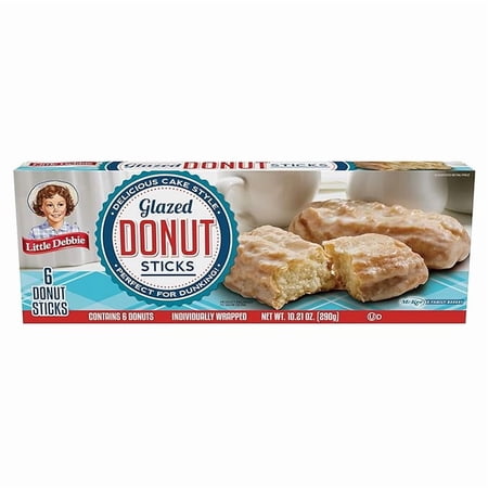(1 pack) Little Debbie Donut Sticks 6 Individually Wrapped Snack Cakes, 10 Oz