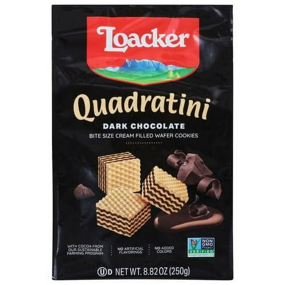 Pack of 1 Loacker Wafer Qudrtni Drk Choc 25 8.82Oz