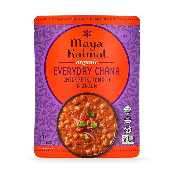 Pack of 1 MAYA KAIMAL Organic Everyday Chana with Tomato + Onion, 10 OZ