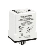 Pack of 1, Macromatic Lcp2B250F2 Relay, E-Mech, Liquid Level Control, Single Probe Pump Down, 1K-250K, 2 S, 120Vac