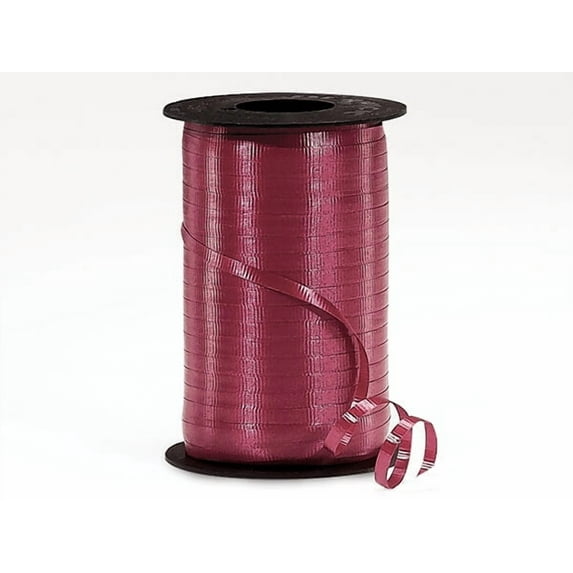 Pack of 1, Marsala Maroon Curling Ribbon, 3/16"x500 Yards for Gift Wrapping, Balloons and Bows, Made in USA
