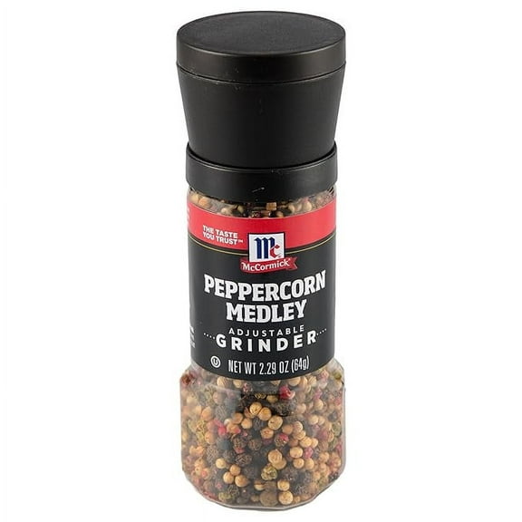 Pack of 1 McCormick Peppercorn Medley Adjustable Grinder, 2.29 oz