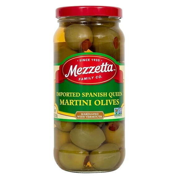 Pack of 1 Mezzetta Spanish Queen Olives, Imported Martini, 10 Ounce