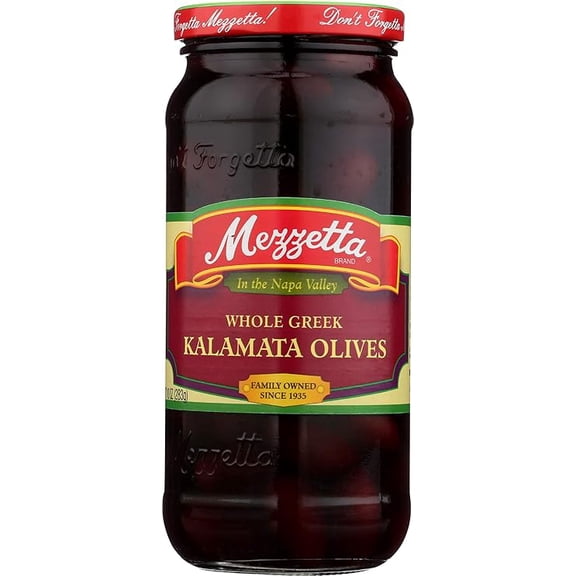 Pack of 1 Mezzetta Whole Greek Kalamata Olives, 10 Oz