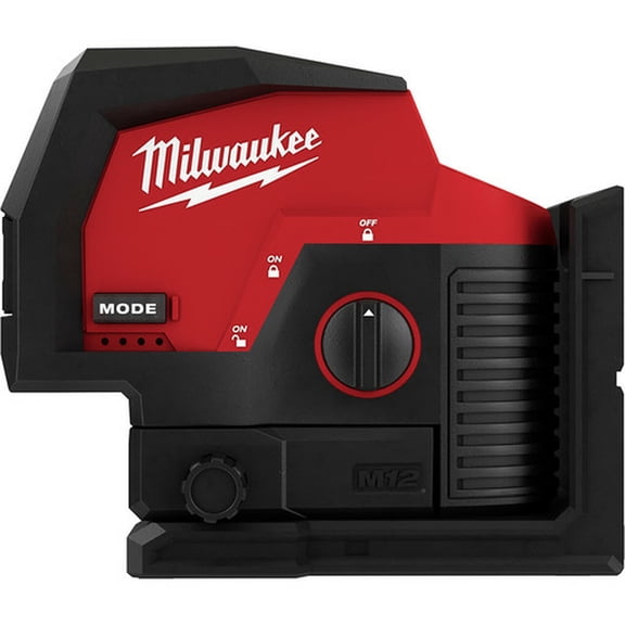 Pack of 1, Milwaukee 3622-20 M12 Green Cross Line And Plumb Points Laser