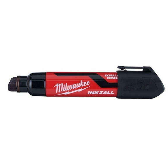 Pack of 1, Milwaukee 48-22-3265 Inkzall Extra Large Chisel Tip Black Marker