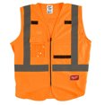 thumbnail image 1 of Pack of 1, Milwaukee 48-73-5031 High Visibility Orange Safety Vest - S/M, 1 of 1