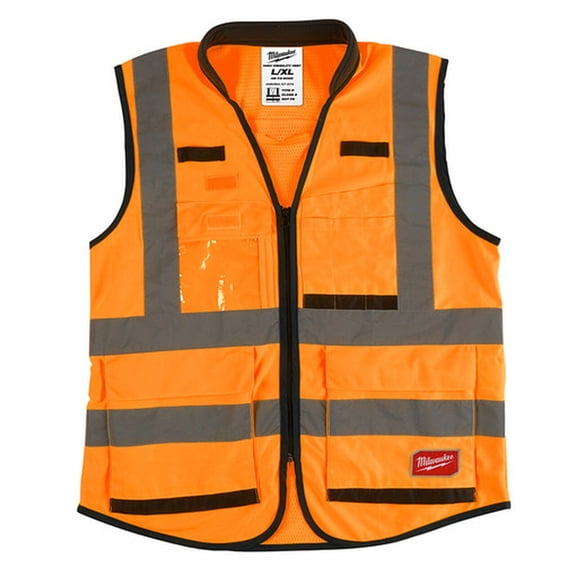 Pack of 1, Milwaukee 48-73-5053 High Visibility Orange Performance Safety Vest - XXL/XXXL