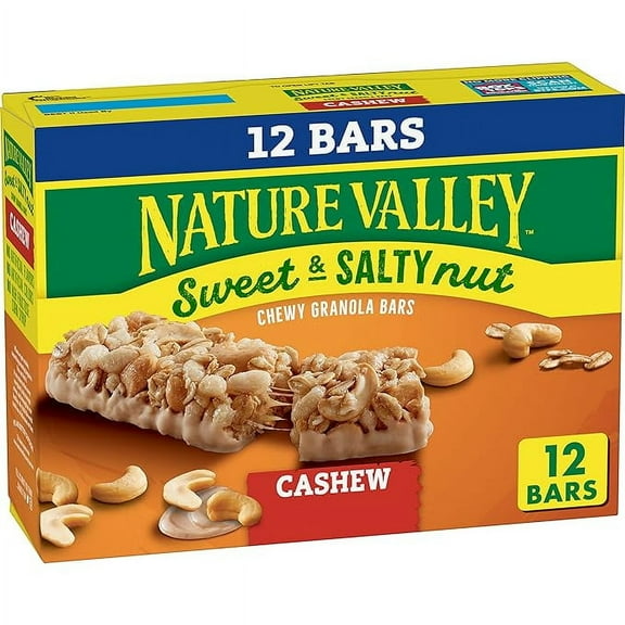 Pack of 1 Nature Valley Granola Bars, Sweet and Salty Nut, Cashew, 12 ct, 14.4 OZ