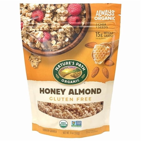 Pack of 1 Nature's Path Organic Honey Almond Granola, 11 oz (Pack of 1), Gluten Free, Non-GMO
