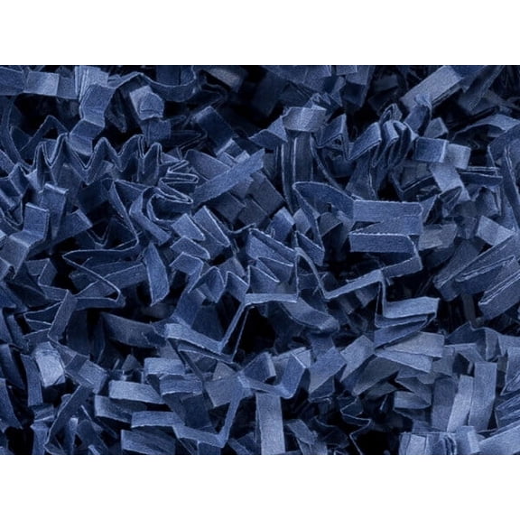 Pack of 1, Navy Blue Crinkle Cut™ Paper Shred 40 Lb Spring-Fill Shred for Baskets, Basket Boxes, Bags, Containers & Nested Boxes