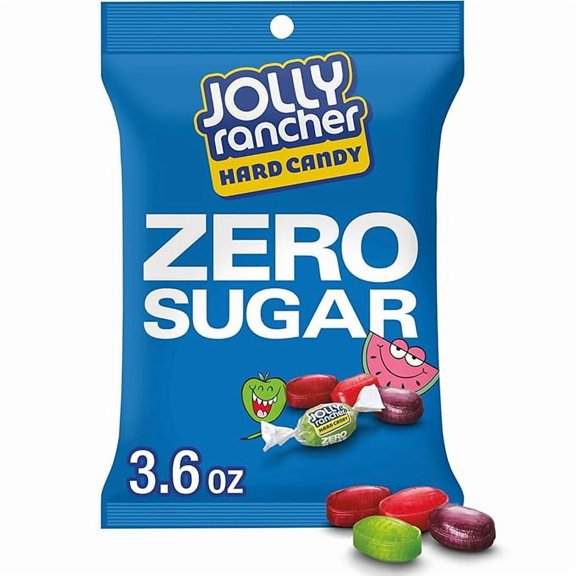 OLLY RANCHER Zero Sugar Assorted Fruit Flavored Hard Candy Bag, 3.6 Oz Pack of 1