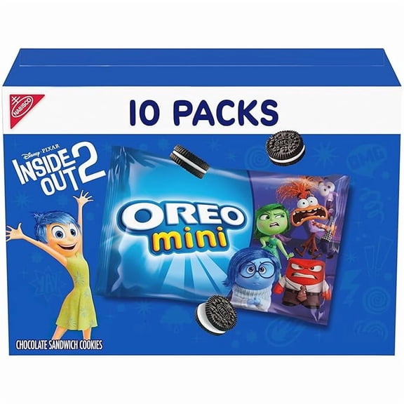 Pack of 1 OREO Mini Chocolate Sandwich Cookies, 10 Snack Packs