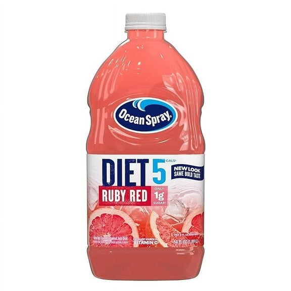 Pack of 1 Ocean Spray Diet Ruby Red Juice, 64 Ounce Bottle