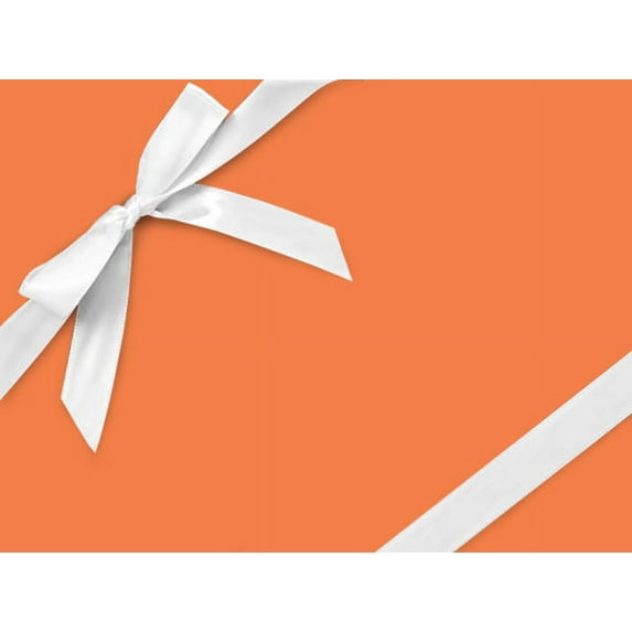 Pack of 1, Orange Crush 26" x 417' Half Ream Roll Gift Wrap for Holiday, Party, Kids' Birthday, Wedding & Special Occasion Packaging