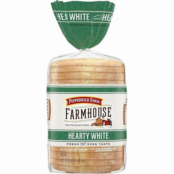 Pack of 1 Pepperidge Farm Farmhouse Hearty White Bread, 24 Oz Loaf