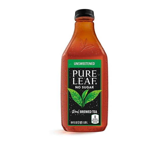 Pack of 1 Pure leaf Iced Tea, Unsweetened, Real Brewed Tea (64 oz Bottle)
