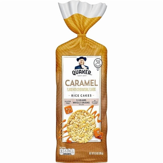 Pack of 1 Quaker Rice Cakes, Caramel, 6.5 Oz