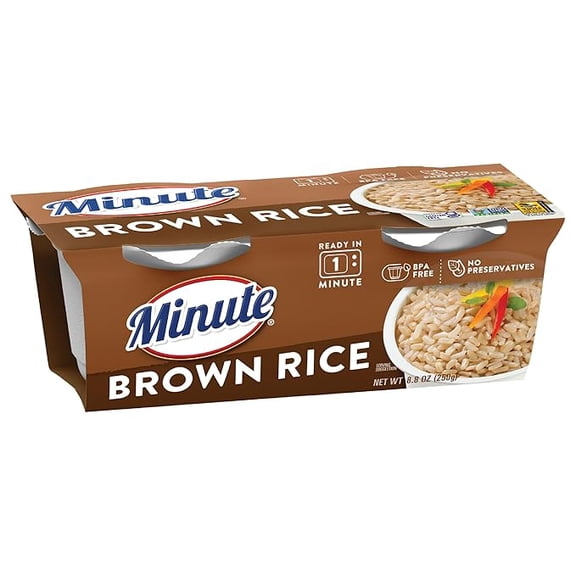 Ready to Serve Brown Rice, Whole Grain, Gluten Free, Non-GMO, No Preservatives, (BPA-Free Cups), 8.8 Ounce () Pack of 1